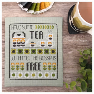 Tea and Gossip Cross Stitch Kit