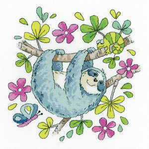 Sloth Cross Stitch Kit