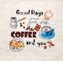 Load image into Gallery viewer, Coffee Time Cross Stitch Kit