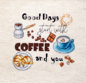 Coffee Time Cross Stitch Kit