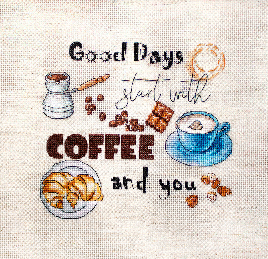Coffee Time Cross Stitch Kit