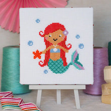 Load image into Gallery viewer, Mermaid Beginners Cross Stitch Kit