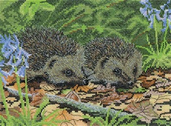 Hedgehogs in Spring Cross Stitch Kit