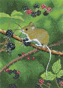 Wood Mouse Cross Stitch Kit