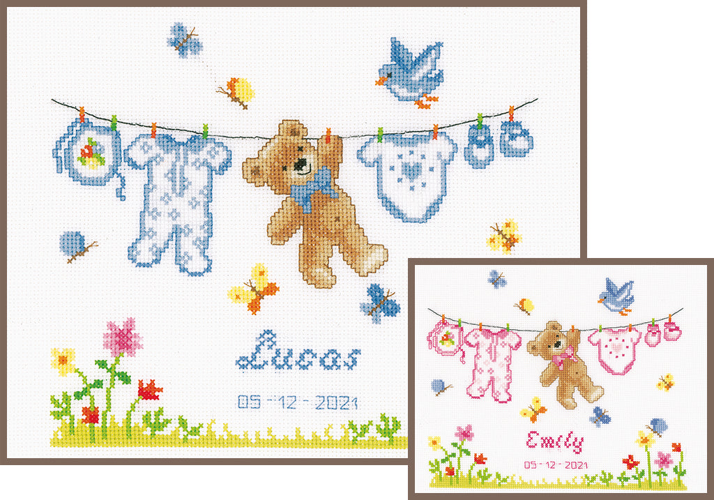 Birth Bear Cross Stitch Kit