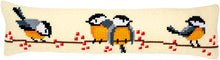 Load image into Gallery viewer, Tomtits (Birds) Cross Stitch Draught Excluder Front Kit