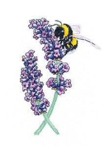 Lavender Bee Cross Stitch Kit