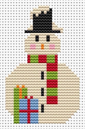 Snowman Sew Simple Cross Stitch Kit