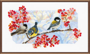 Winter Day Birds Cross Stitch Kit