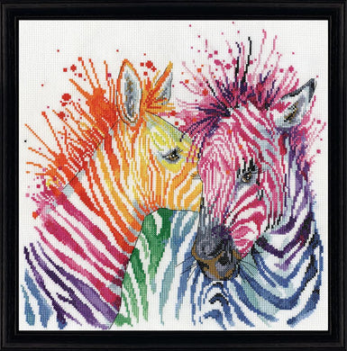 Colourful Zebras Cross Stitch Kit