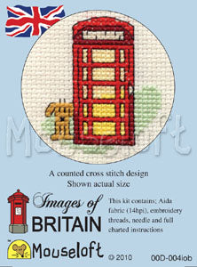 Red Telephone Box Cross Stitch Kit
