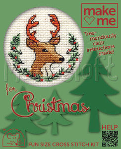Christmas Stag Make Me Christmas Cross Stitch Kit