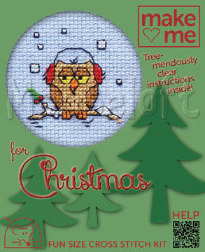 Cosy Owl Make Me Christmas Cross Stitch Kit