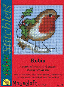 Robin Stitchlets Christmas Card Cross Stitch Kit
