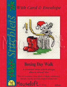 Boxing Day Walk Stitchlets Christmas Card Cross Stitch Kit