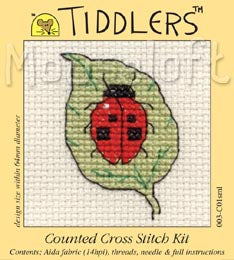 Ladybird on a Leaf Tiddlers Cross Stitch Kit