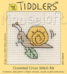 Snail Tiddlers Cross Stitch Kit