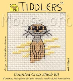 Meerkat Tiddlers Cross Stitch Kit