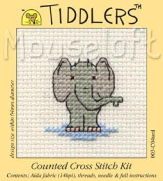 Elephant Tiddlers Cross Stitch Kit