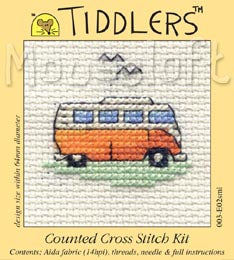 Orange Camper Van Tiddlers Cross Stitch Kit
