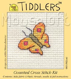 Yellow Butterfly Tiddlers Cross Stitch Kit