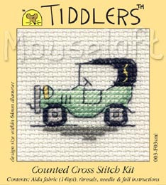 Green Vintage Car Tiddlers Cross Stitch Kit