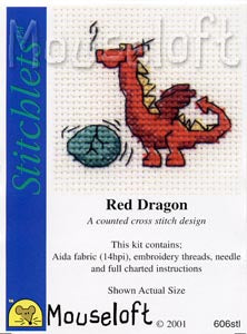 Red Dragon Cross Stitch Kit