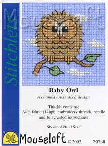 Baby Owl Cross Stitch Kit