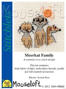 Meerkat Family Cross Stitch Kit