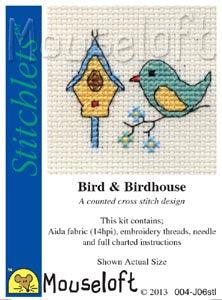 Bird & Birdhouse Cross Stitch Kit