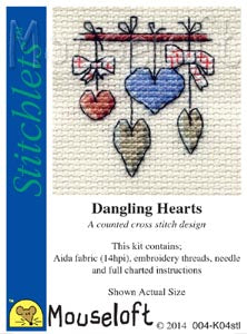 Dangling Hearts Cross Stitch Kit