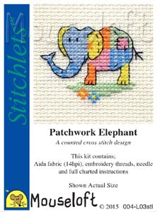 Patchwork Elephant Cross Stitch Kit