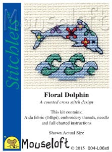 Floral Dolphin Cross Stitch Kit