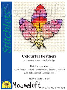 Colourful Feathers Cross Stitch Kit