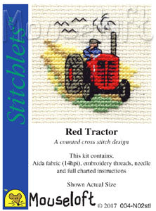 Red Tractor Cross Stitch Kit