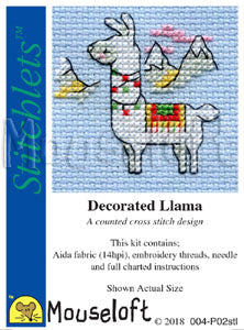 Decorated Llama Cross Stitch Kit