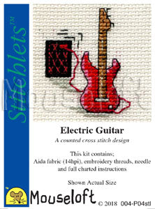 Electric Guitar Cross Stitch Kit